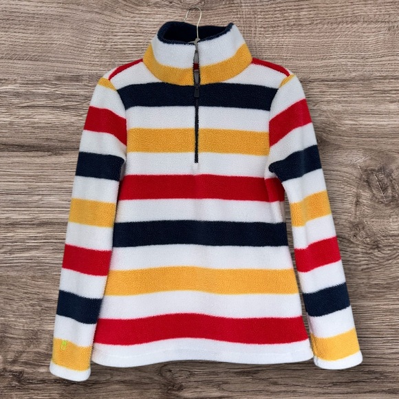 Dudley Stephens Kaki Pullover Sherpa Fleece Camp Stripe Small - Picture 6 of 8
